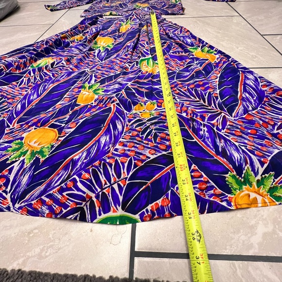 VINTAGE 90s IB DIFFUSION SILK SKIRT AND BLOUSE SET WOMEN'S SIZE 10 MAXY SKIRT - Picture 5 of 10